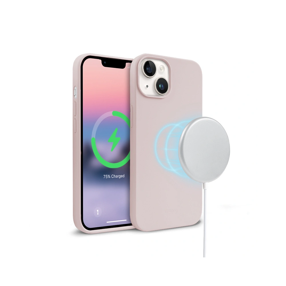 Etui Crong Color Cover Magnetic MagSafe Apple iPhone 14 Plus / 15 Plus (piaskowy róż)