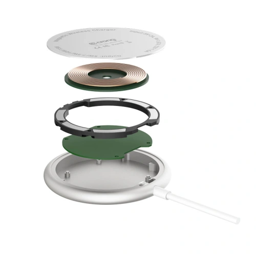Kup Încărcător wireless MagSafe Crong MagSpot Wireless Charger 15W (Alb Argintiu) - CRG542 - {ean13} - Sklep Home Screen