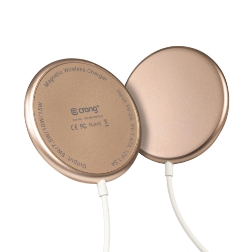 Kup Încărcător wireless MagSafe Crong MagSpot Wireless Charger 15W (Aur) - CRG543 - {ean13} - Sklep Home Screen