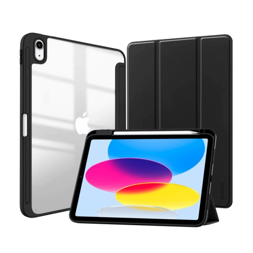 Kup Etui Crong PrimeFolio Apple iPad 10.9 2022 (10. generacji) Pencil charger (czarny/przezroczysty) - CRG544 - {ean13} - Sklep Home Screen