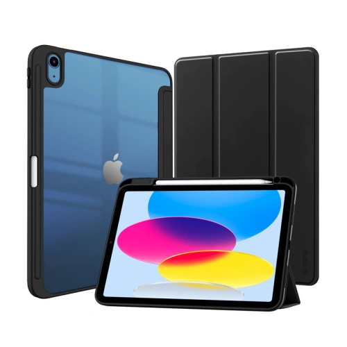 Kup Etui Crong PrimeFolio Apple iPad 10.9 2022 (10. generacji) Pencil charger (czarny/przezroczysty) - CRG544 - {ean13} - Sklep Home Screen