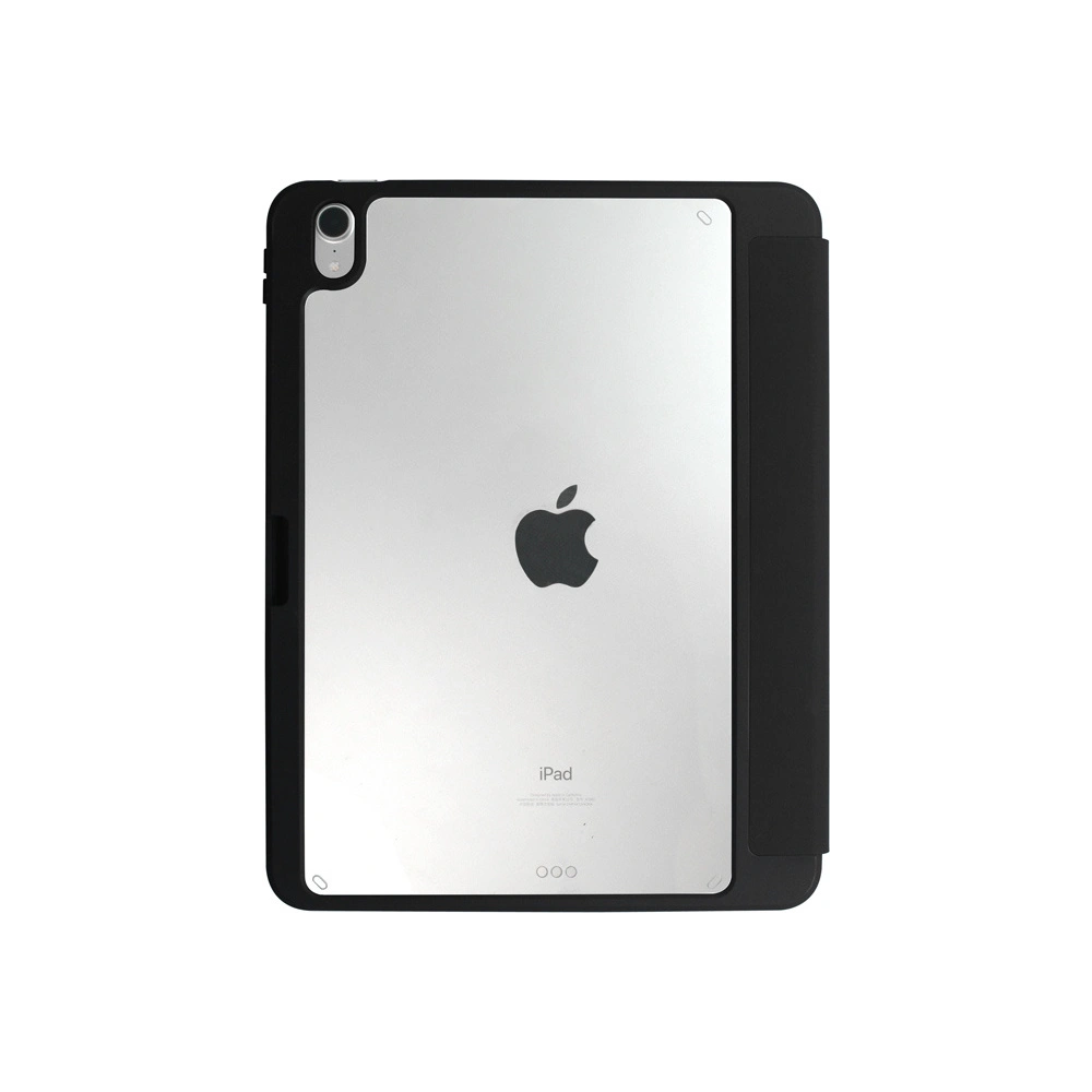 Etui Crong PrimeFolio Apple iPad 10.9 2022 (10. generacji) Pencil charger (czarny/przezroczysty)