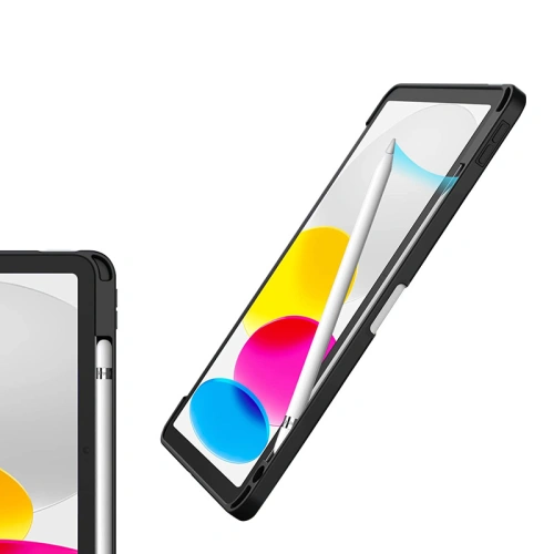 Kup Etui Crong PrimeFolio Apple iPad 10.9 2022 (a 10-a generație) încărcător pentru Pencil (negru/transparent) - CRG544 - {ean13} - Sklep Home Screen