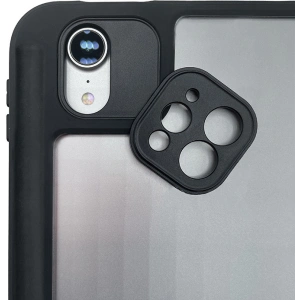 Case Crong PrimeFolio Apple iPad Air 10.9 2020/2022 (4, 5 Gen) / iPad Pro 11 2021/2022 (3, 4 Gen) / iPad Air 11 2024 (6. Generation) Pencil-Ladegerät (schwarz/transparent)