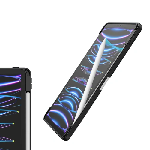 Kup Case Crong PrimeFolio Apple iPad Air 10.9 2020/2022 (4, 5 Gen) / iPad Pro 11 2021/2022 (3, 4 Gen) / iPad Air 11 2024 (6. Generation) Pencil-Ladegerät (schwarz/transparent) - CRG545 - {ean13} - Sklep Home Screen