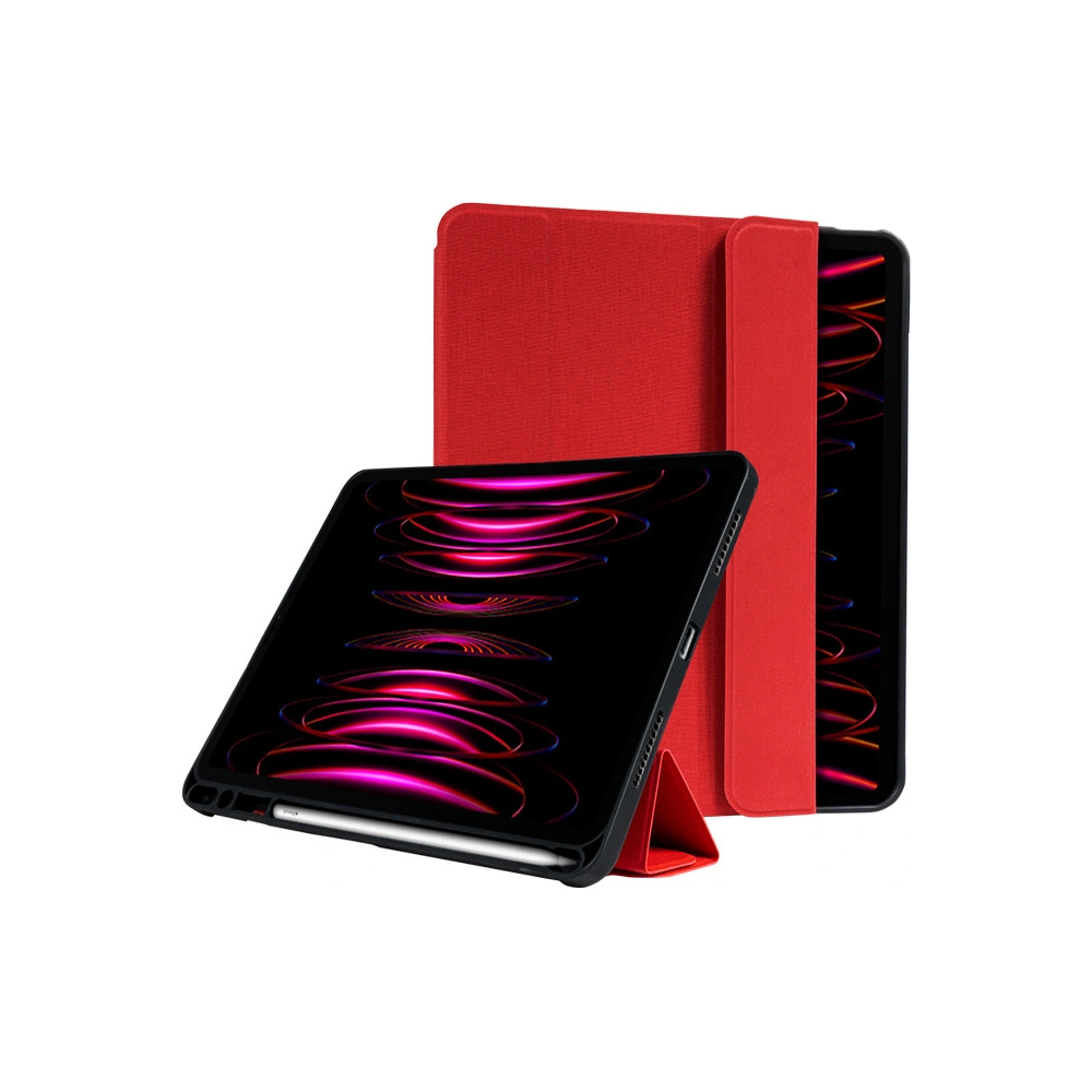 Etui Crong FlexFolio Apple iPad Air 10.9 2020/2022 (4, 5 gen) / iPad Pro 11 2021/2022 (3, 4 gen) / iPad Air 11 2024 (6. generacji) Pencil holder (czerwony)