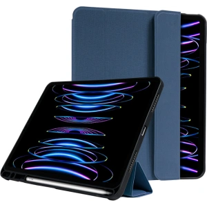 Kup Etui Crong FlexFolio Apple iPad Air 10.9 2020/2022 (4, 5 gen) / iPad Pro 11 2021/2022 (3, 4 gen) / iPad Air 11 2024 (6. generacji) Pencil holder (niebieski) - CRG548 - {ean13} - Sklep Home Screen