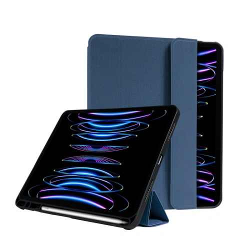 Kup Case Crong FlexFolio Apple iPad Air 10.9 2020/2022 (4, 5. Gen) / iPad Pro 11 2021/2022 (3, 4. Gen) / iPad Air 11 2024 (6. Generation) Stifthalter (blau) - CRG548 - {ean13} - Sklep Home Screen