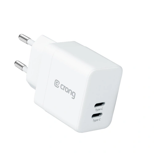 Kup Încărcătorul de rețea Crong Ultra Compact GaN 35W PD 3.0 2x USB-C (alb) - CRG559 - {ean13} - Sklep Home Screen