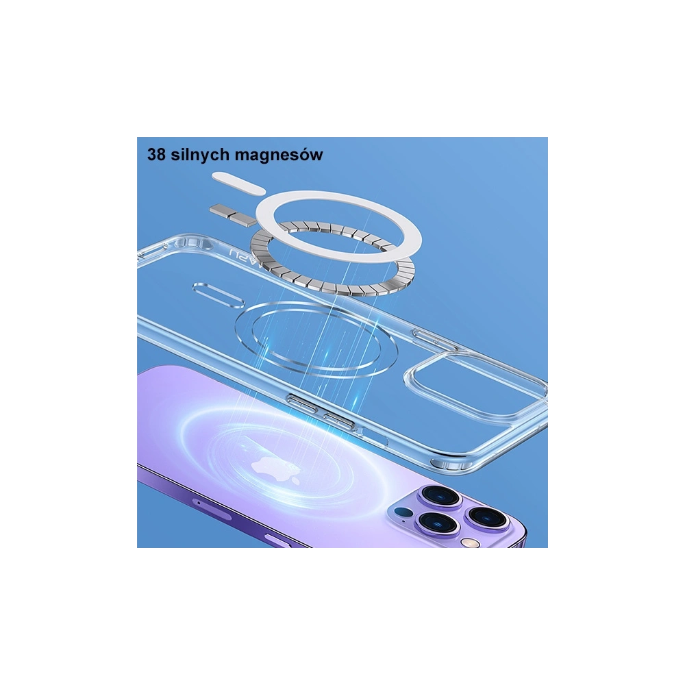 Etui USAMS Ice Magnet Apple iPhone 14 Plus / 15 Plus transparent (US-BH801)