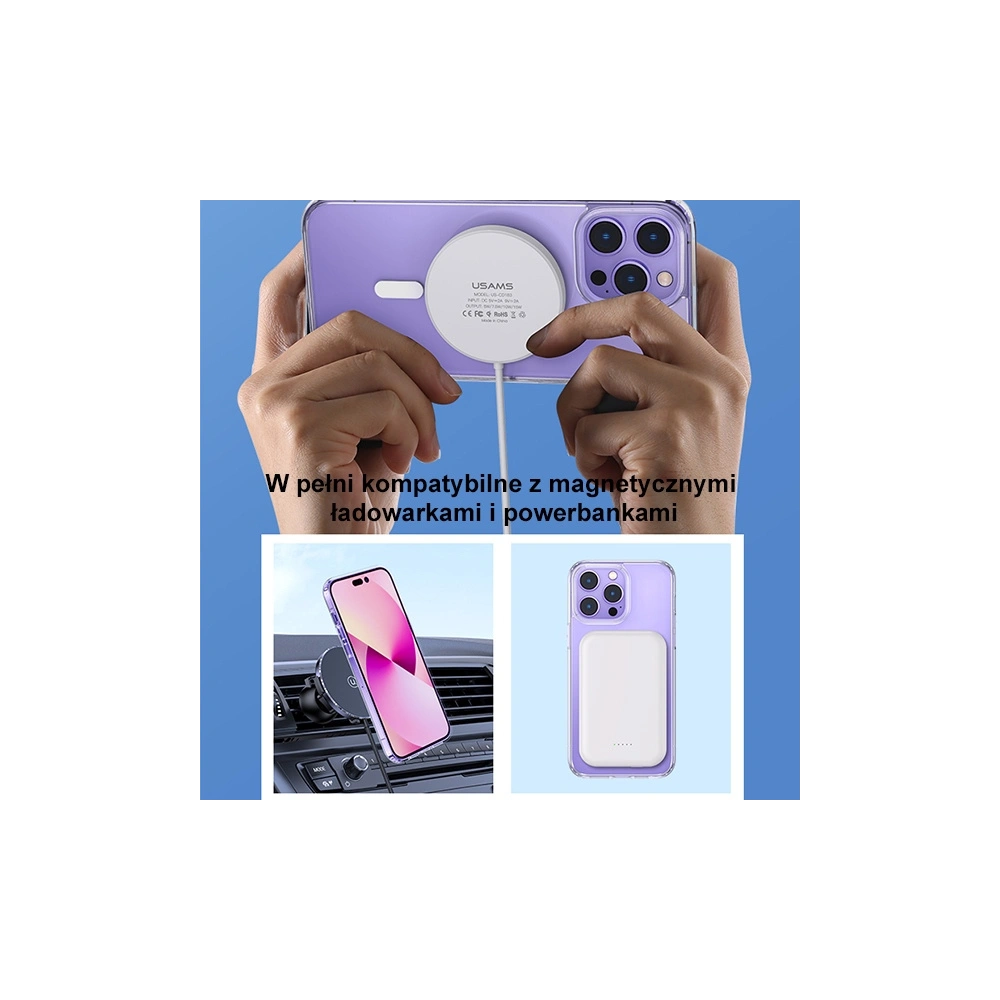 Etui USAMS Ice Magnet Apple iPhone 14 Pro transparent (US-BH800)