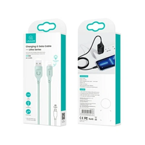 Kup Kabel USAMS Lithe Series USB/Lightning Schnellladung 2,4A 1,2m grün (US-SJ565) - USA839 - {ean13} - Sklep Home Screen