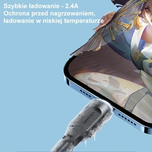 Kup Cablul USAMS Lithe Series USB/Lightning Încărcare Rapidă 2,4A 1,2m alb/white (US-SJ565) - USA840 - {ean13} - Sklep Home Screen