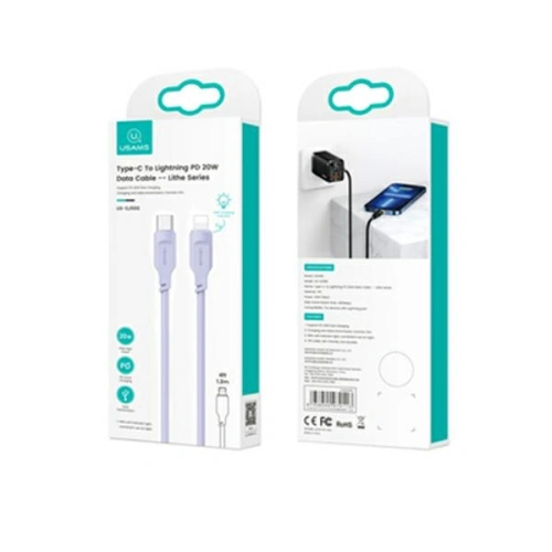 Kup Kabel USAMS Lithe Series USB-C/Lightning PD Fast Charging 1,2m 20W purpurowy/purple (US-SJ566) - USA842 - {ean13} - Sklep Home Screen