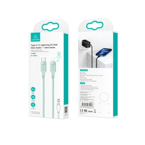 Kup Cablu USAMS Lithe Series USB-C/Lightning PD Încărcare rapidă 1,2m 20W verde (US-SJ566) - USA843 - {ean13} - Sklep Home Screen