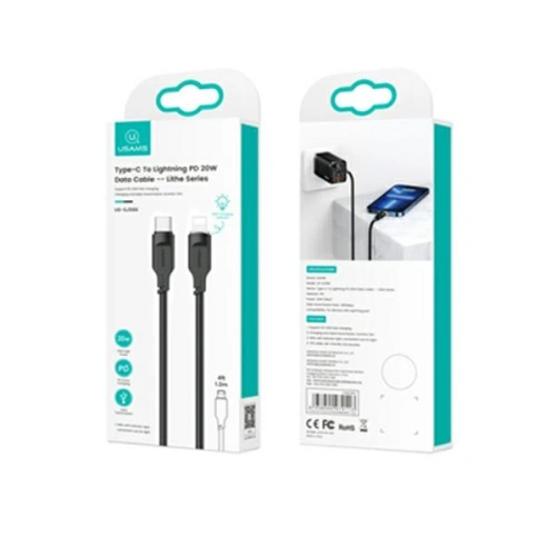 Kup Kabel USAMS Lithe Series USB-C/Lightning PD Fast Charging 1,2m 20W černý/black (US-SJ566) - USA844 - {ean13} - Sklep Home Screen