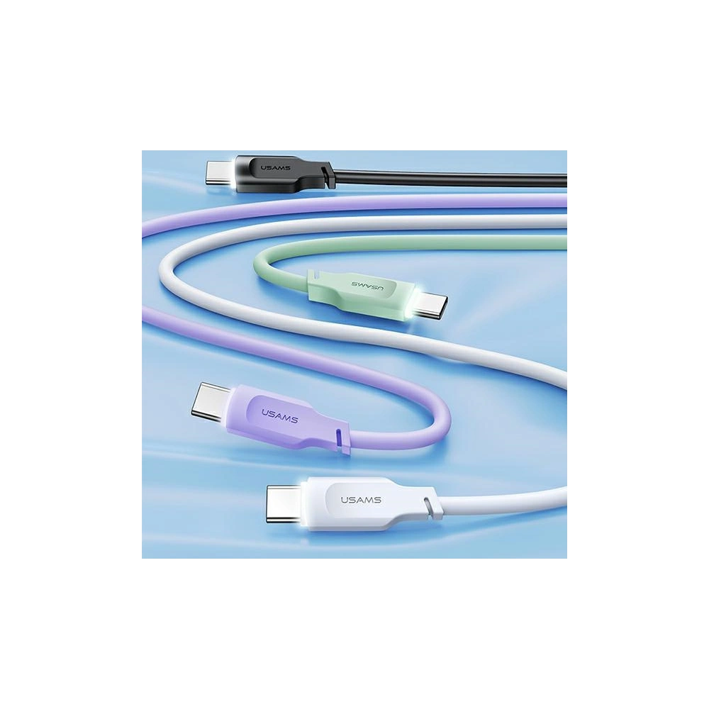 Kabel USAMS Lithe Series USB-C PD Fast Charging 1,2m 100W biały/white (US-SJ567)