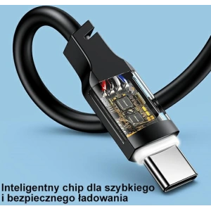 Kabel USAMS Lithe Series USB-C PD Fast Charging 1,2m 100W biały/white (US-SJ567)