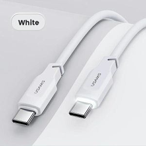 Cablul USAMS Lithe Series USB-C PD Fast Charging 1,2m 100W alb/white (US-SJ567)