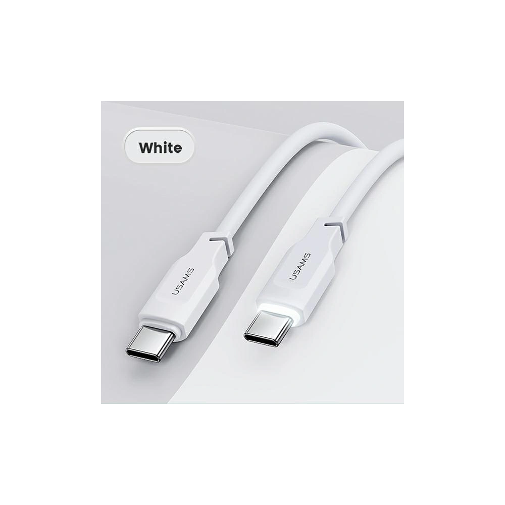 Kabel USAMS Lithe Series USB-C PD Fast Charging 1,2m 100W biały/white (US-SJ567)