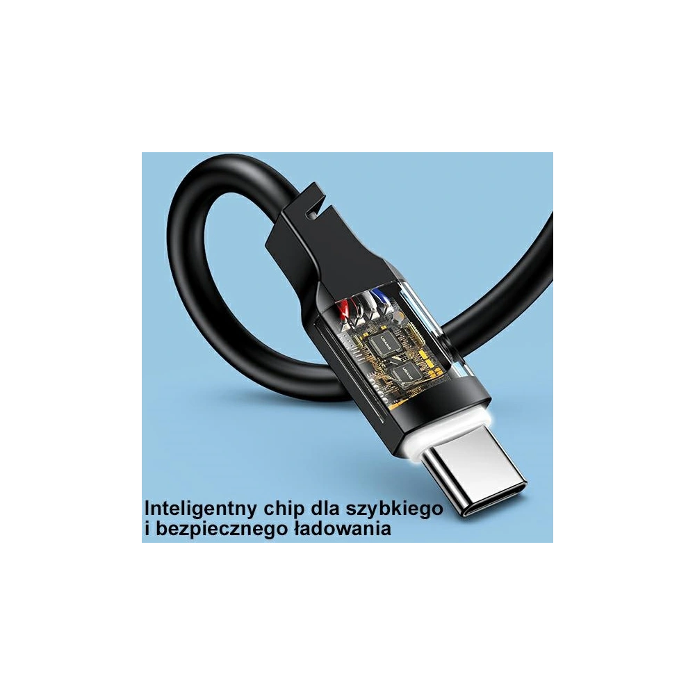 Kabel USAMS Lithe Series USB-C PD Fast Charging 1,2m 100W purpurowy/purple (US-SJ567)