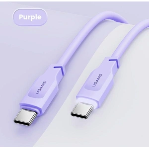 Kabel USAMS Lithe Series USB-C PD Fast Charging 1,2m 100W purpurowy/purple (US-SJ567)
