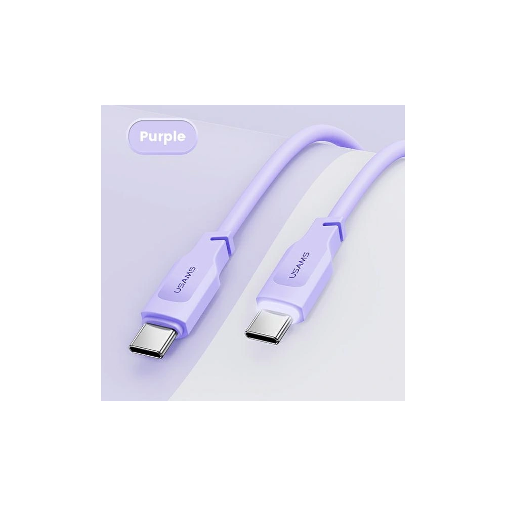 Kabel USAMS Lithe Series USB-C PD Fast Charging 1,2m 100W purpurowy/purple (US-SJ567)