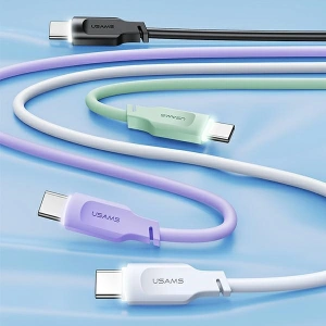 Kabel USAMS Lithe Series USB-C PD Fast Charging 1,2m 100W zielony/green (US-SJ567)