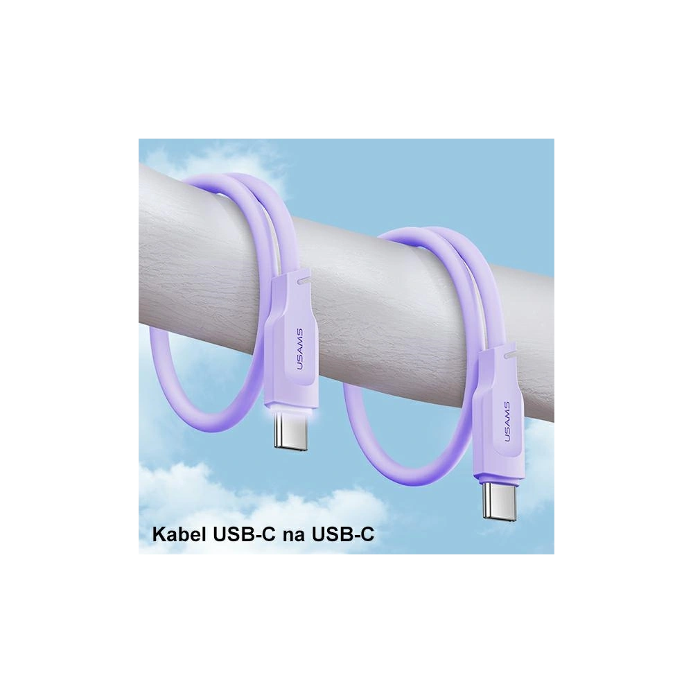 Kabel USAMS Lithe Series USB-C PD Fast Charging 1,2m 100W zielony/green (US-SJ567)