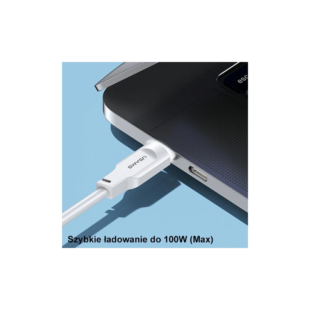 Kabel USAMS Lithe Series USB-C PD Fast Charging 1,2m 100W zielony/green (US-SJ567)