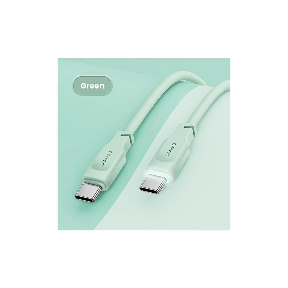 Kabel USAMS Lithe Series USB-C PD Fast Charging 1,2m 100W zielony/green (US-SJ567)