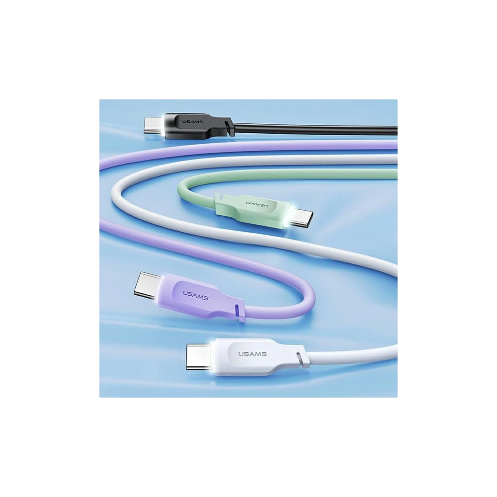 Kabel USAMS Lithe Series USB-C PD Fast Charging 1,2m 6A biały/white SJ568USB02 (US-SJ568)