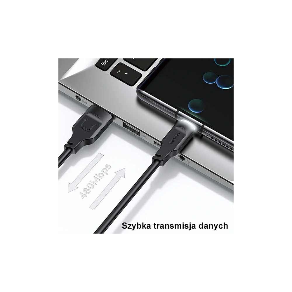 Kabel USAMS Lithe Series USB-C PD Fast Charging 1,2m 6A biały/white SJ568USB02 (US-SJ568)
