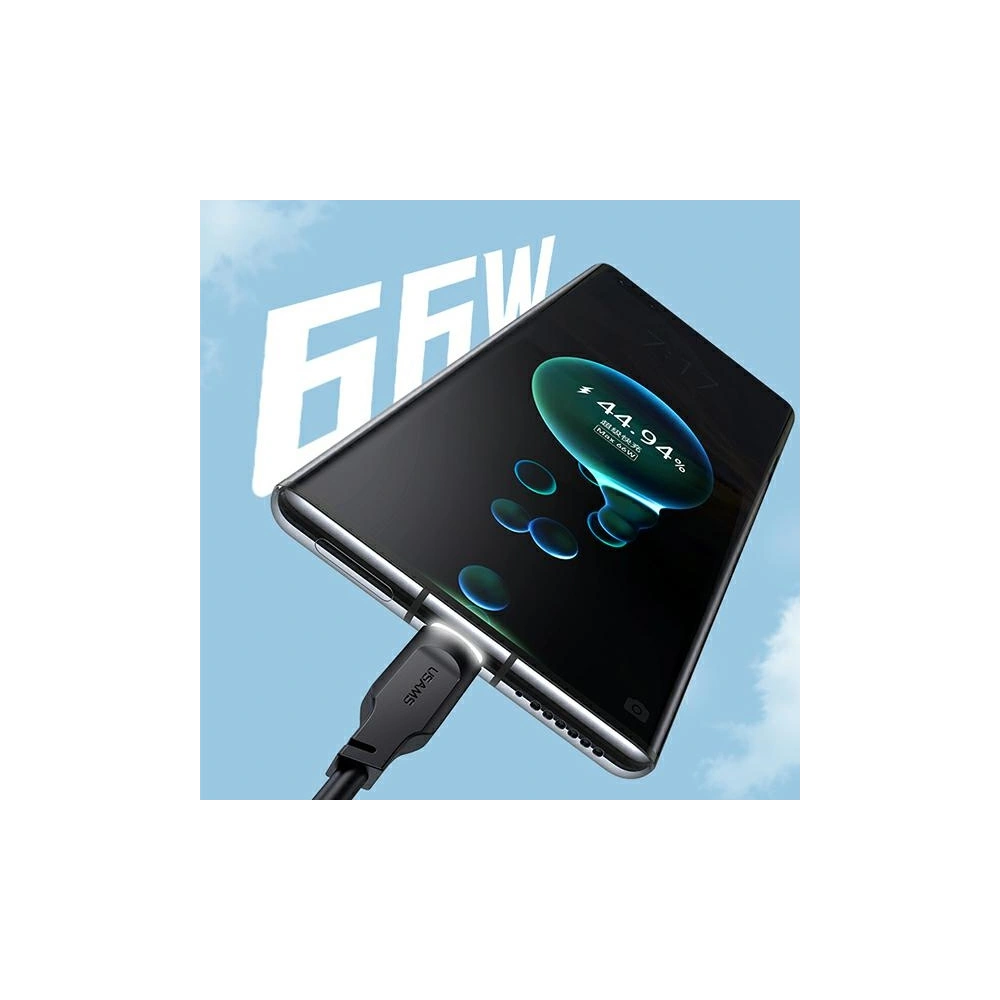 Kabel USAMS Lithe Series USB-C PD Fast Charging 1,2m 6A zielony/green (US-SJ568)