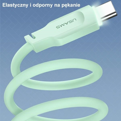 Kup Kabel USAMS Lithe Series USB-C PD Fast Charging 1,2m 6A zielony/green (US-SJ568) - USA852 - {ean13} - Sklep Home Screen