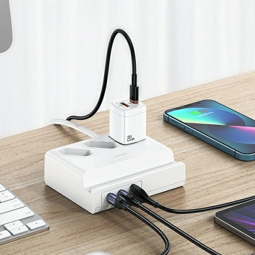 Kup Listă de alimentare USAMS USB Extension Socket 65W Super Si Fast Charging alb/white CC160TC01 (US-CC160) - USA853 - {ean13} - Sklep Home Screen