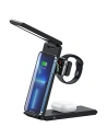 Wireless charger USAMS with lamp 3in1 15W black/black CD181WXC01 (US-CD181)