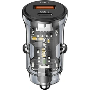 Kup Ładowarka samochodowa USAMS C32 1xUSB+1xUSB-C 30W Fast Charge czarny/black (US-CC164) - USA855 - {ean13} - Sklep Home Screen