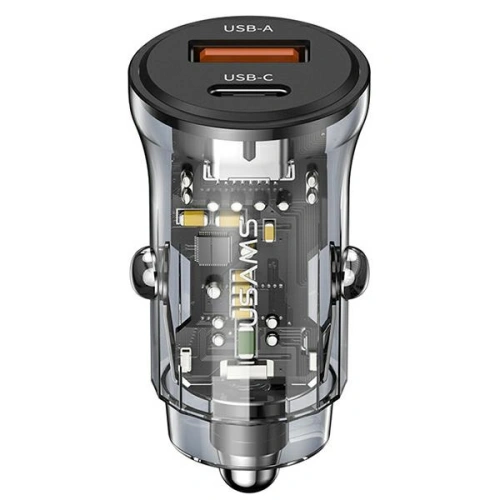 Kup USAMS C32 Auto-Ladegerät 1xUSB+1xUSB-C 30W Schnellladung schwarz (US-CC164) - USA855 - {ean13} - Sklep Home Screen