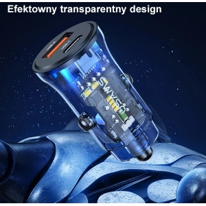 Kup Ładowarka samochodowa USAMS C32 1xUSB+1xUSB-C 30W Fast Charge czarny/black (US-CC164) - USA855 - {ean13} - Sklep Home Screen