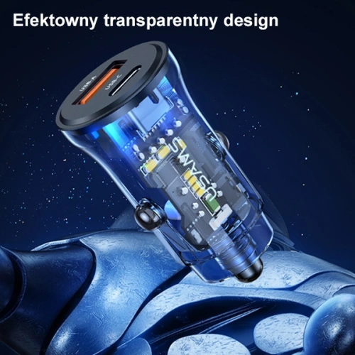 Kup Ładowarka samochodowa USAMS C32 1xUSB+1xUSB-C 30W Fast Charge czarny/black (US-CC164) - USA855 - {ean13} - Sklep Home Screen