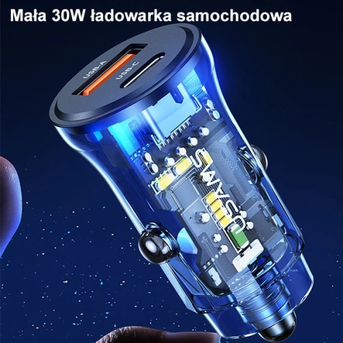 Kup Ładowarka samochodowa USAMS C32 1xUSB+1xUSB-C 30W Fast Charge czarny/black (US-CC164) - USA855 - {ean13} - Sklep Home Screen