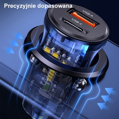Kup Ładowarka samochodowa USAMS C32 1xUSB+1xUSB-C 30W Fast Charge czarny/black (US-CC164) - USA855 - {ean13} - Sklep Home Screen