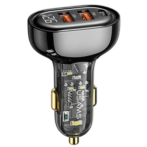 Kup Ładowarka samochodowa USAMS 2xUSB+1xUSB-C 80W Fast Charge czarny/black (US-CC159) - USA858 - {ean13} - Sklep Home Screen