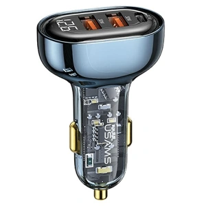 Kup Ładowarka samochodowa USAMS 2xUSB+1xUSB-C 80W Fast Charge niebieski/blue (US-CC159) - USA859 - {ean13} - Sklep Home Screen