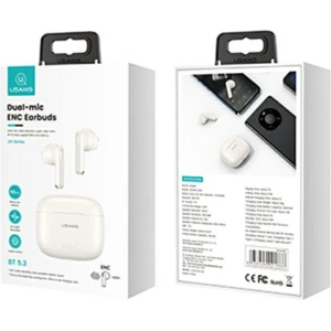 Kup Sluchátka TWS USAMS US Series Dual mic Bluetooth 5.3 bílé/white BHUUS02 - USA862 - {ean13} - Sklep Home Screen