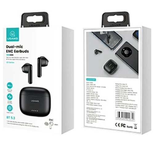 Kup Bezdrátová sluchátka TWS USAMS US Series Dual mic Bluetooth 5.3 černá/bílá BHUUS01 - USA863 - {ean13} - Sklep Home Screen