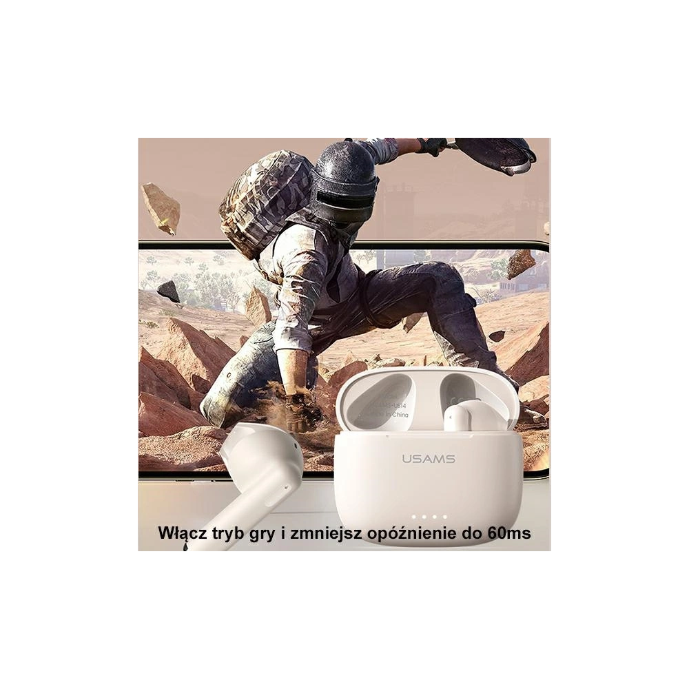 Słuchawki TWS USAMS US Series Dual mic Bluetooth 5.3 niebieskie/blue BHUUS03