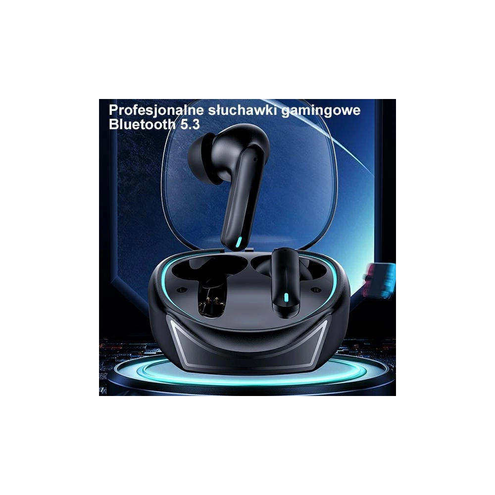 Słuchawki TWS USAMS XJ13 Gaming Earbuds Bluetooth 5.3 czarny/black (US-XJ13)