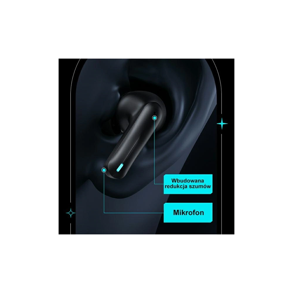 Słuchawki TWS USAMS XJ13 Gaming Earbuds Bluetooth 5.3 czarny/black (US-XJ13)